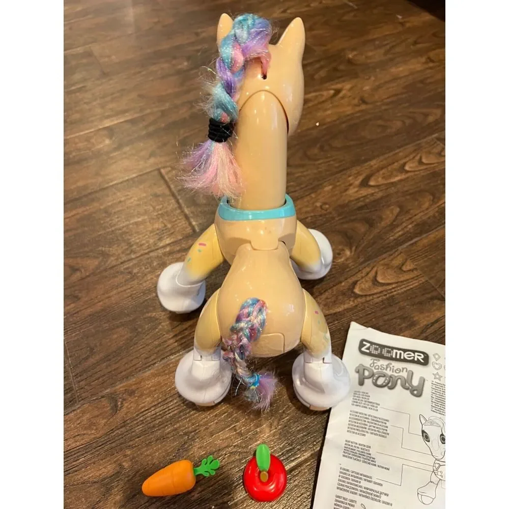 Zoomer Show Pony Lights Sounds Interactive Movement Rainbow Mane Toy Spin Master